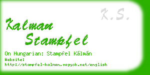 kalman stampfel business card